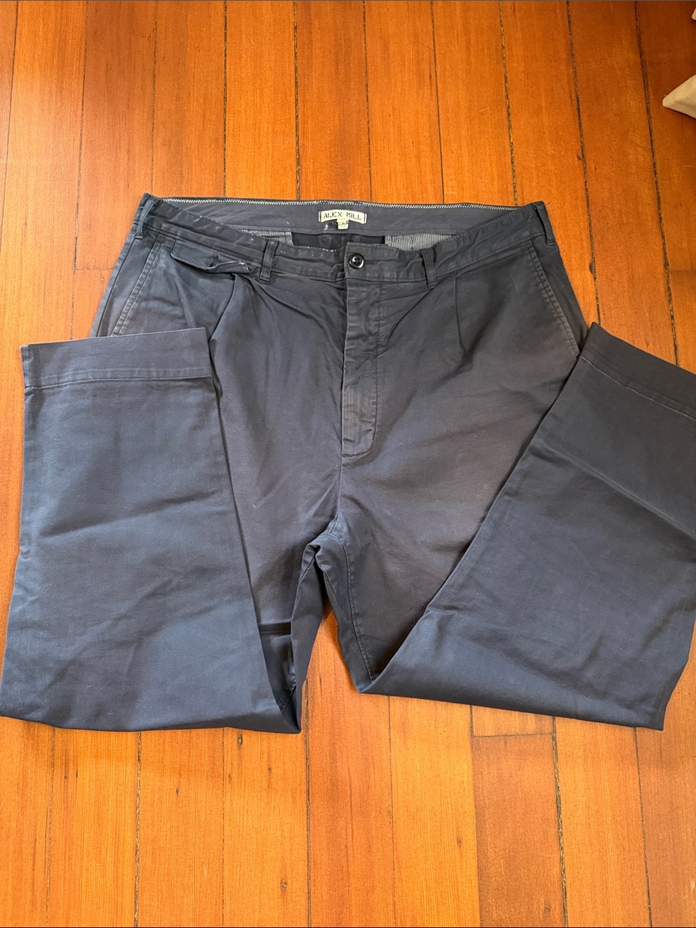 WORN IN Alex Mills Navy Trousers (size 35)